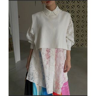 アメリヴィンテージ(Ameri VINTAGE)のAmeri  新品♡ VEST SET SHEER PATTERN SHIRT♡(シャツ/ブラウス(長袖/七分))