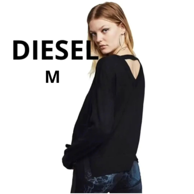 新品未使用 DIESEL シルク 混 薄手 ニット ブラック 黒 ディーゼル M | フリマアプリ ラクマ