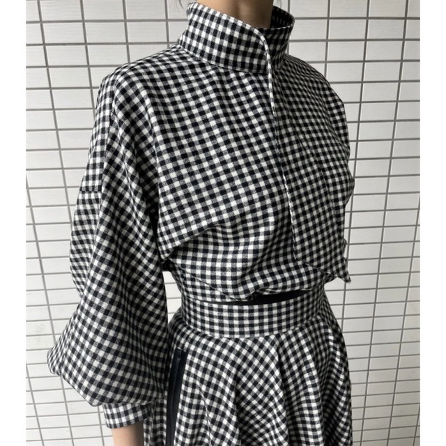 【she tokyo】Sonia gingham (white / black)