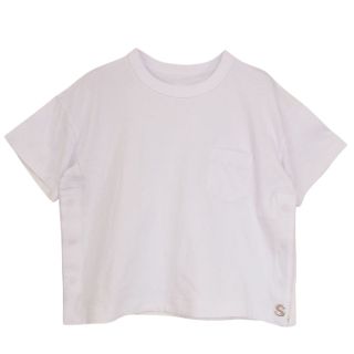 サカイ(sacai)のSacai サカイ 23SS 23-06515 S Cotton Jersey T-Shirt サイドスリット クロップド クルーネック 半袖 Tシャツ ホワイト系 1【中古】(シャツ/ブラウス(半袖/袖なし))