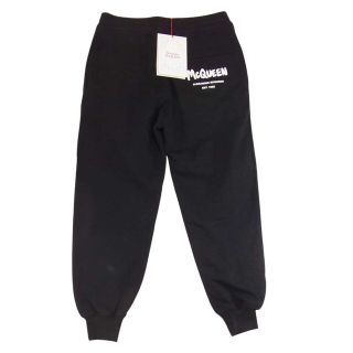 Alexander McQueen アレキサンダーマックイーン 658545 グラフィティ ペイントロゴ ジョガー スウェットパンツ ブラック系 38【美品】【中古】