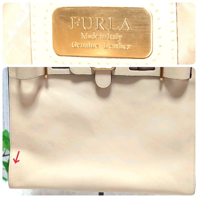 FURLA フルラ GRETA グレタ ゴールド金具 レザー イタリア製 本革 ...
