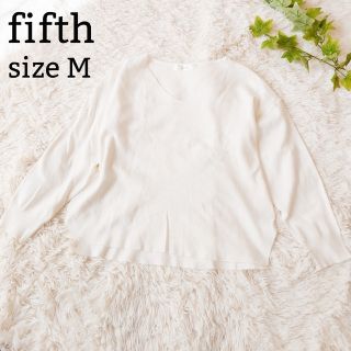 フィフス(fifth)のfifth　ニット　Vネック　白　sizeM　ホワイト　セーター(ニット/セーター)