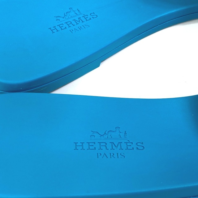 Hermes(エルメス)のエルメス HERMES アロハ ビーチサンダル フラット ペタンコ 靴 サンダル ラバー ブルー レディースの靴/シューズ(サンダル)の商品写真