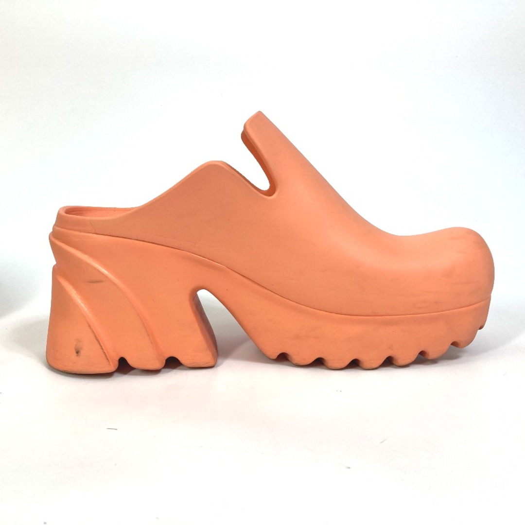 ボッテガヴェネタ BOTTEGA VENETA プラットフォーム 667153 RUBBER FLASH 靴 サンダル ラバー PAPAYA オレンジ8JP靴サイズ