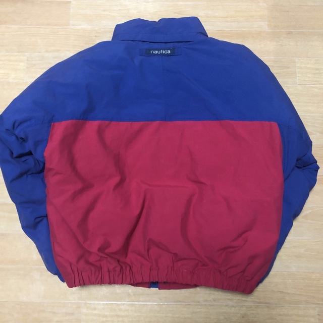良品 90s nautica ノーティカ ビッグロゴ ダウンジャケット キッズL