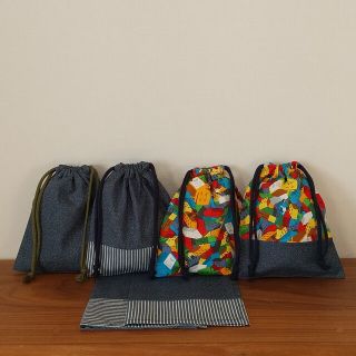 mame様ご注文品  給食袋×4、ナフキン×2(外出用品)