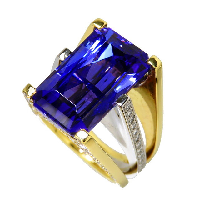 タンザナイト(0.824ct) K18リング-