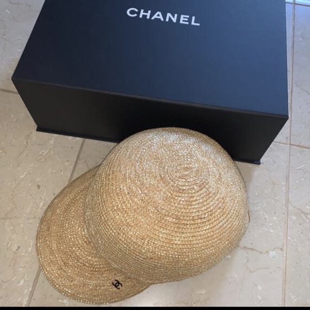 数日間のみ価格♥ 箱無し 正規品 CHANEL ベージュ ストローハット-