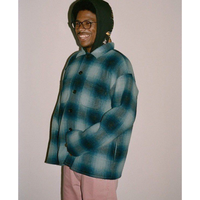 ビジネスバック supreme shadow plaid fleece shirts - シャツ