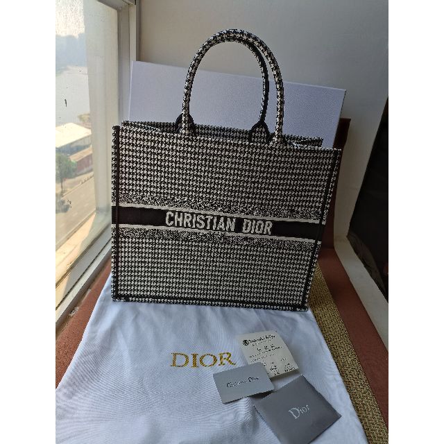 定番のお歳暮 Dior - 千鳥格子 ラージ ブックトート クリスチャン