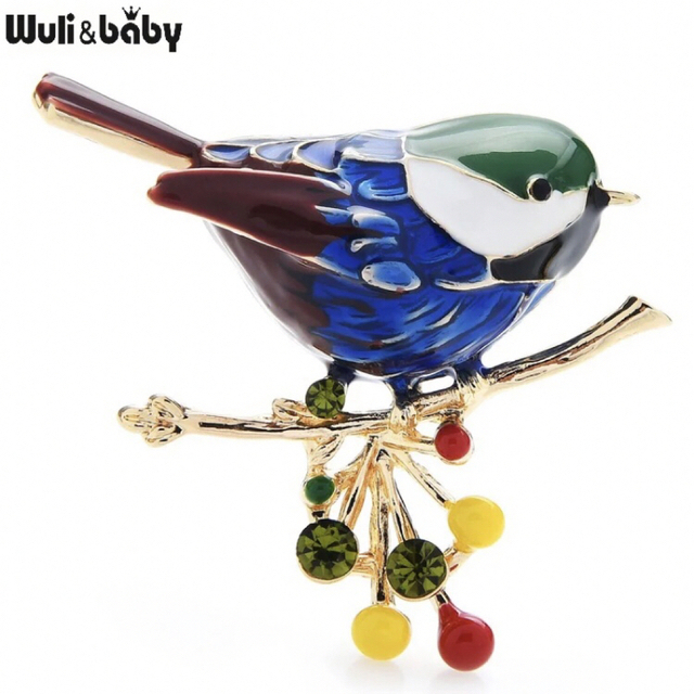 ❤️SALE❤️ブローチ コサージュ キラキラ ビジュー 小鳥 鳥 パーティ レディースのアクセサリー(ブローチ/コサージュ)の商品写真