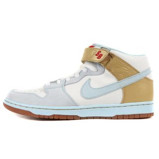 ナイキ(NIKE)のNIKE ナイキ スニーカー DUNK MID PRO SB CLUBBER LANG 314383-141 2008年製 デッドストック ホワイト アイスブルー シューズ 靴 ブランド シンプル カジュアル サイズ：28.5cm US10.5 【メンズ】【R036】(スニーカー)