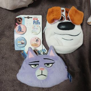 the secret life of pets　ペット　ポーチ　缶バッジ(キャラクターグッズ)