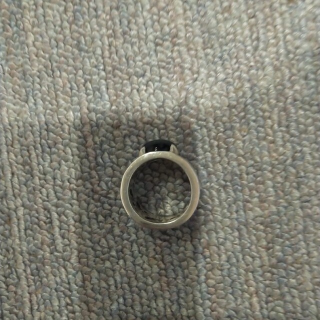 シルバー９２５オニキスリング　16号 メンズのアクセサリー(リング(指輪))の商品写真