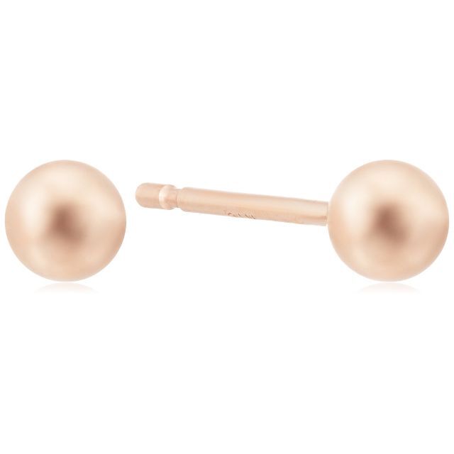 エステール ESTELLE K18 ピンクゴールド ピアス 3mm 0202-1 www.jaiba