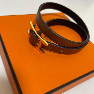 エルメス(Hermes)のHERMES レザーブレスレット(ブレスレット/バングル)