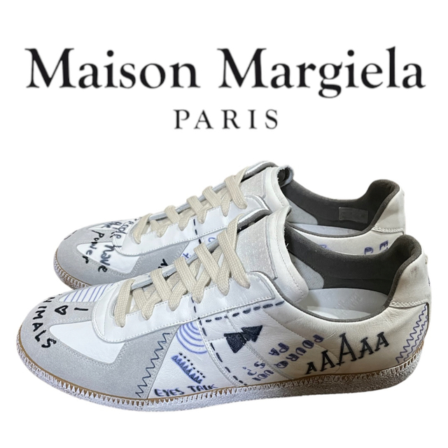 Maison Martin Margiela(マルタンマルジェラ)のメゾンマルジェラ ジャーマントレーナー グラフィティ 落書き③ メンズの靴/シューズ(スニーカー)の商品写真