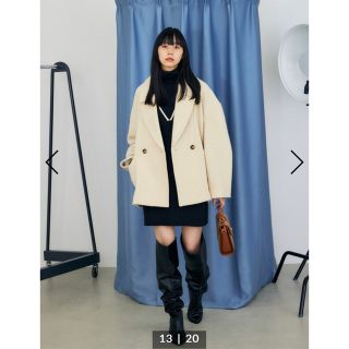 マウジー(moussy)の 新品 MIDDLE TENT DOUBLE コート タグ付き(ロングコート)