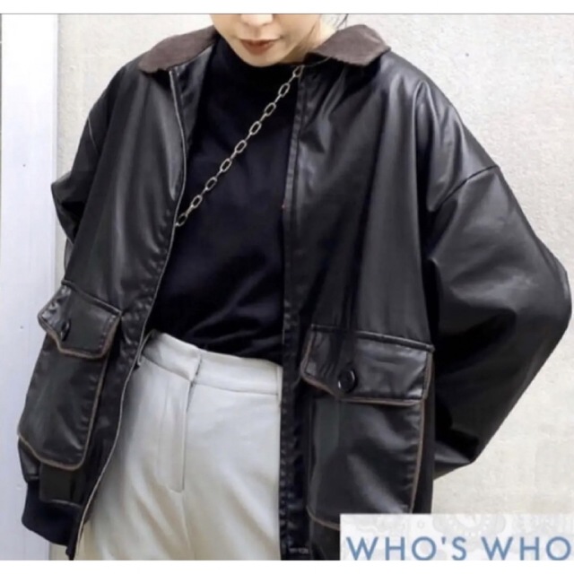 who's who gallery フェイクレザージャケット