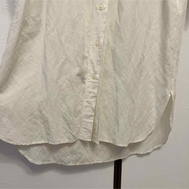 UNIQLO(ユニクロ)のUNIQLO ユニクロ シャツワンピ ロングシャツ 紐付き ポケット付き レディースのトップス(シャツ/ブラウス(長袖/七分))の商品写真