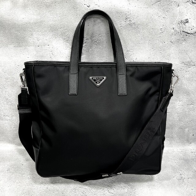 大好き - PRADA プラダ レザー 2WAY ブラック ナイロン ショルダー