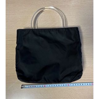 プラスチックハンドル★PRADA　プラスチックハンドルバッグ