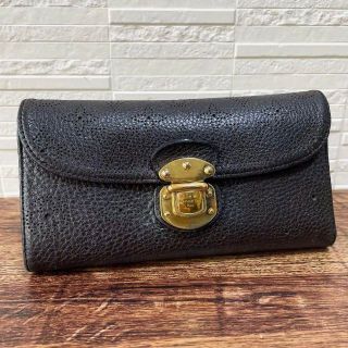 ルイヴィトン(LOUIS VUITTON)のルイヴィトン マヒナ ポルトフォイユ アメリア 三つ折り 長財布 ゴールド金具.(財布)