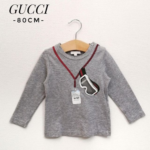 Gucci(グッチ)の✨美品✨GUCCI　長袖Tシャツ　ロンT　シェリーライン　12〜18ヶ月用 キッズ/ベビー/マタニティのベビー服(~85cm)(Ｔシャツ)の商品写真