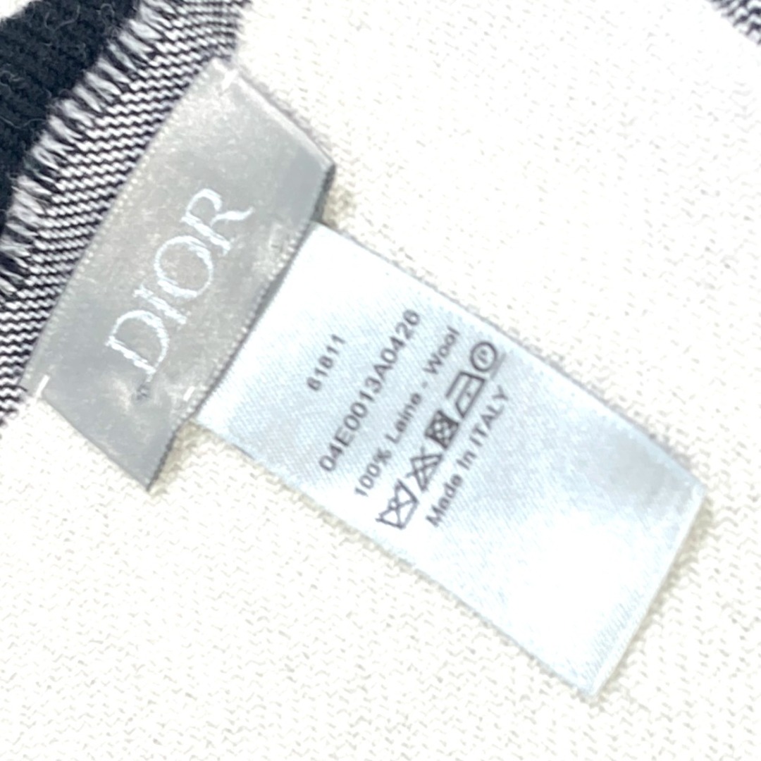 Dior(ディオール)のディオール Dior ジュディブレイム 04E0013A0426 ファッション小物 ストール マフラー ウール ブラック×ホワイト メンズのファッション小物(マフラー)の商品写真