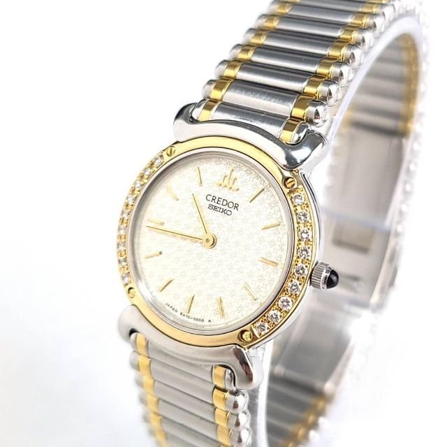 ☆【極美品稼働品】SEIKO セイコー クレドール ダイヤモンドベゼル k18-