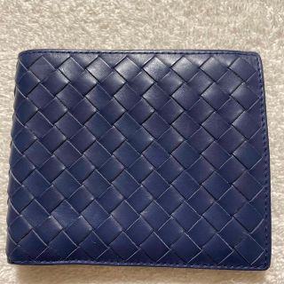 ボッテガヴェネタ(Bottega Veneta)のボッテガべネタ　二つ折財布　紺(折り財布)