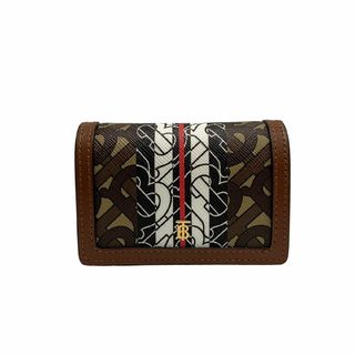 バーバリー(BURBERRY)のほぼ未使用 レア品 BURBERRY バーバリー TB モノグラム レザー チェーン ウォレット 財布 ミニ ショルダーバッグ ブラウン 小銭入れ 23742(ショルダーバッグ)