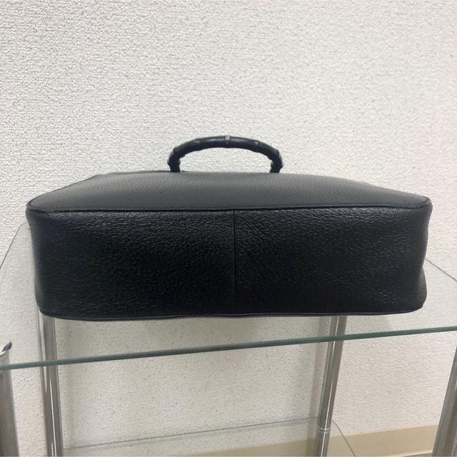 Gucci - GUCCI グッチ◇バンブー◇ハンドバッグ◇革 スエード◇黒 赤の