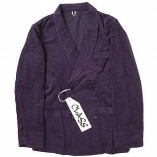 クラス(Class)のCLASS クラス 日本製 Gefeller Ultra Suede Double Jacket ウルトラスエードダブルジャケット CBES23UNIA 2 PURPLE ショールカラー アウター【新古品】【中古】【CLASS】(テーラードジャケット)