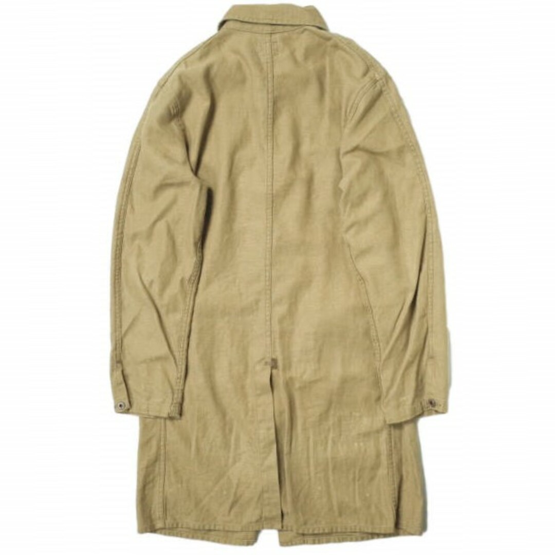 RRL(ダブルアールエル)のRRL ダブルアールエル 22SS ペイントスプラッター リネンコットン ショップコート XS ベージュ Double RL ステンカラーコート アウター【中古】【RRL】 メンズのジャケット/アウター(ステンカラーコート)の商品写真