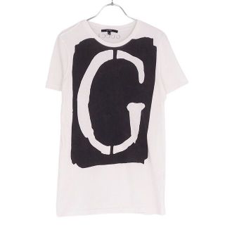 グッチ(Gucci)の美品 グッチ GUCCI Tシャツ カットソー 半袖 ショートスリーブ Gロゴ インサイドアウト コットン トップス メンズ S ホワイト/ブラック(Tシャツ/カットソー(半袖/袖なし))