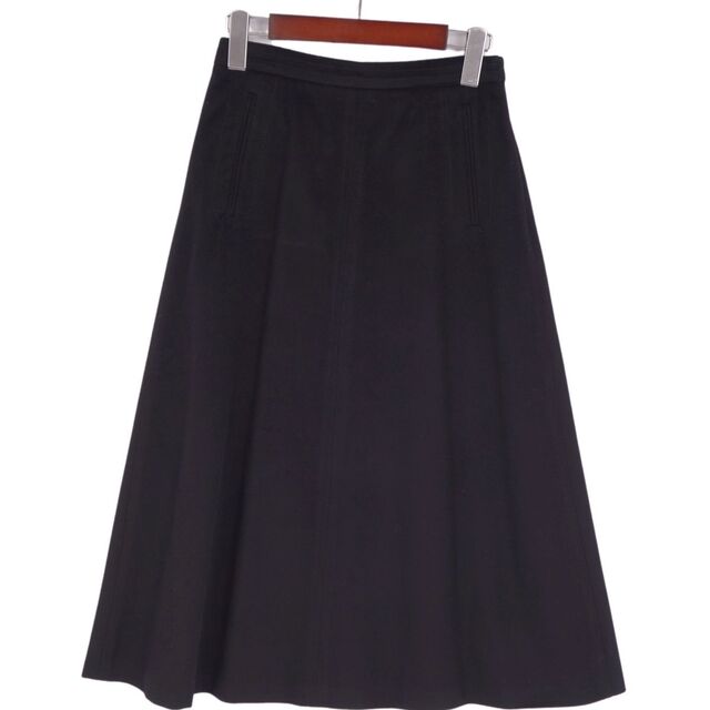 美品 マックスマーラ Max Mara スカート フレアスカート ひざ丈 無地 ウール ボトムス レディース JI42 USA8 FB40(L相当) ネイビー