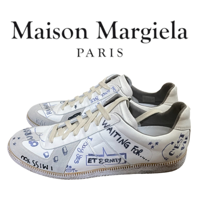 Maison Martin Margiela(マルタンマルジェラ)のメゾンマルジェラ ジャーマントレーナー グラフィティ 落書き④ メンズの靴/シューズ(スニーカー)の商品写真