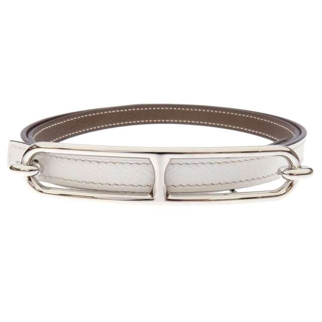 最新のデザイン Hermes - エルメス べルト ルリ リバーシブル ホワイト