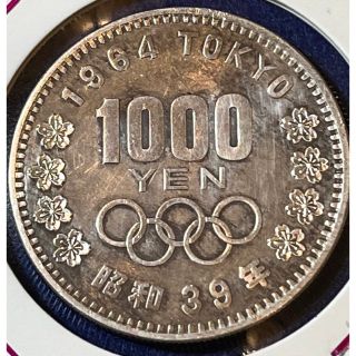 東京オリンピック1000円銀貨　コインホルダー入り１枚(金属工芸)