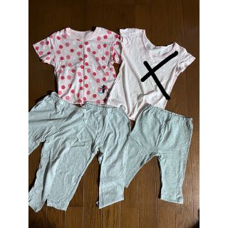 ユニクロ(UNIQLO)の90 女の子3点セット UNIQLO(Tシャツ/カットソー)