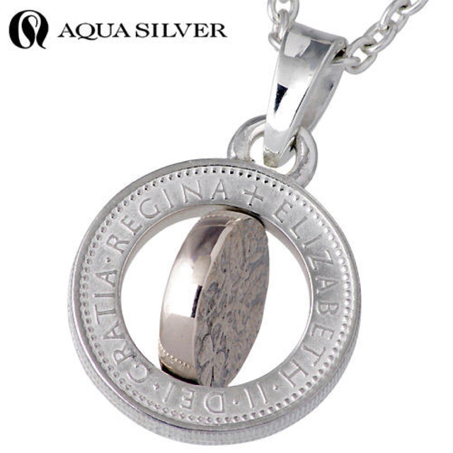 AQUA SILVER(アクアシルバー)のAQUA SHILVER　シルバー925　コイン　ペンダントトップ　ネックレス用 メンズのアクセサリー(ネックレス)の商品写真