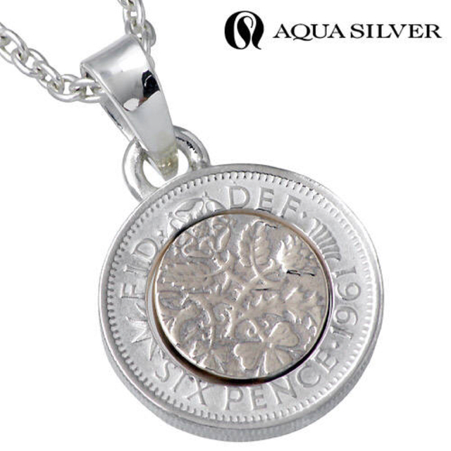 AQUA SILVER(アクアシルバー)のAQUA SHILVER　シルバー925　コイン　ペンダントトップ　ネックレス用 メンズのアクセサリー(ネックレス)の商品写真