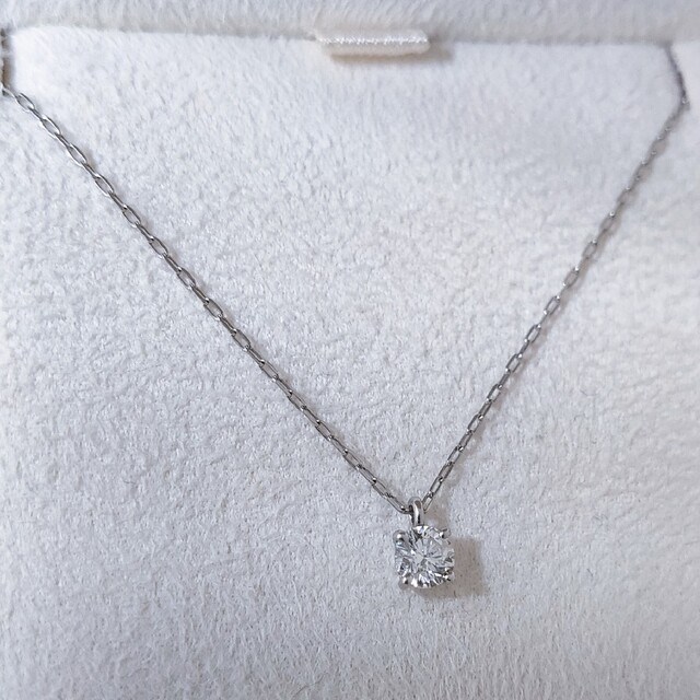 4℃ ダイヤモンド ネックレス Pt850 0.180ct 1.3g | tspea.org