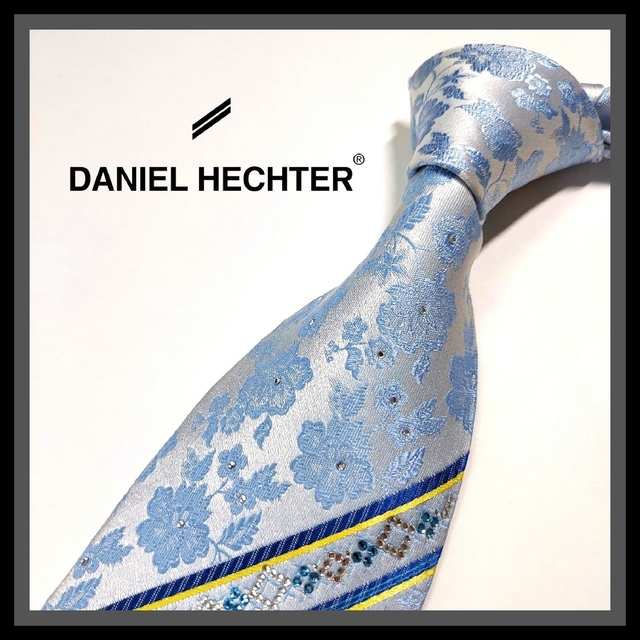 21【DANIEL HECHTER】ダニエルエシュテル ネクタイ  青系 メンズのファッション小物(ネクタイ)の商品写真