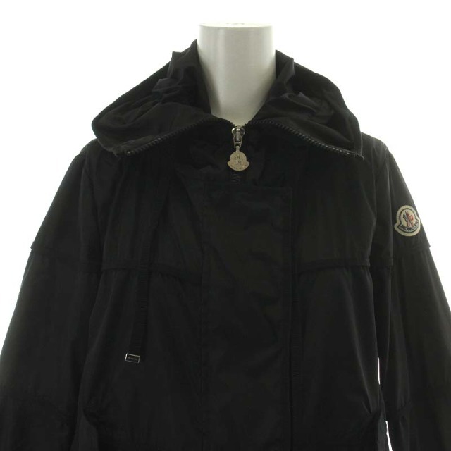 MONCLER(モンクレール)のモンクレール アルバートル コート ロング丈 ナイロン フリル 1 S 黒 レディースのジャケット/アウター(その他)の商品写真