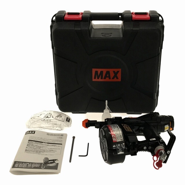 ☆極美品☆ MAX マックス 41mm 高圧ターボドライバー HV-R41G5-BK 限定色 黒/ブラック ねじ打機 内装業 大工道具 66570