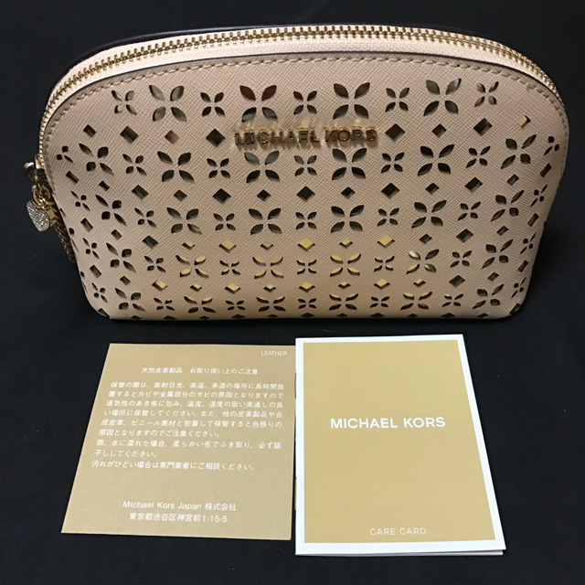 Michael Kors(マイケルコース)のMICHAEL KORS メタリック花柄ポーチ⭐︎新品未使用⭐︎ レディースのファッション小物(ポーチ)の商品写真