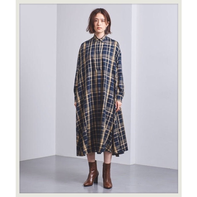 UNITED ARROWS(ユナイテッドアローズ)のunitedarrows別注 dahl’ia チェック ワンピース レディースのワンピース(ロングワンピース/マキシワンピース)の商品写真